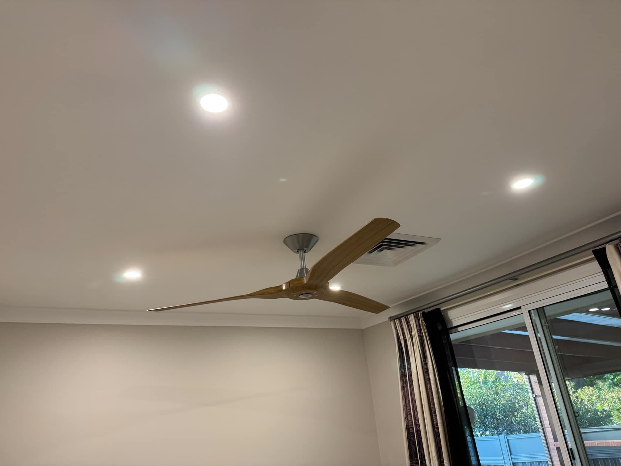 downlights & fan installed